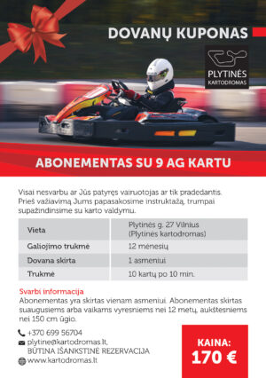 Abonementas su 9 AG kartu